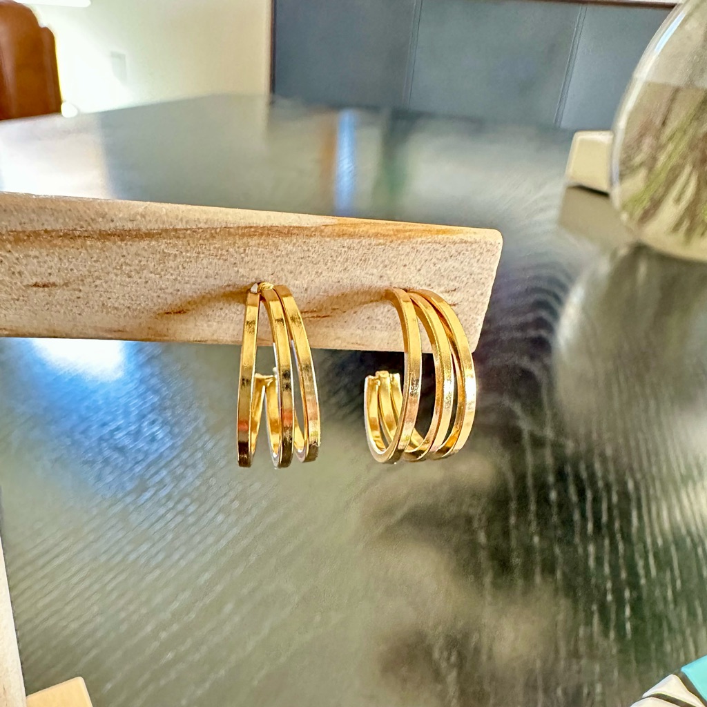 New - Multi Hoop Earrings - Bundle 3 For $10.